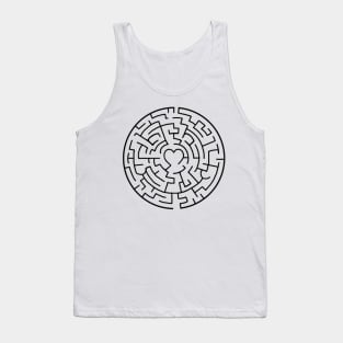 Smiling Happy Face Maze Tank Top